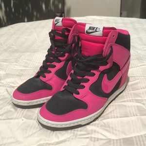 Nike Sky Hi Dunks Pink Black Sz. 9